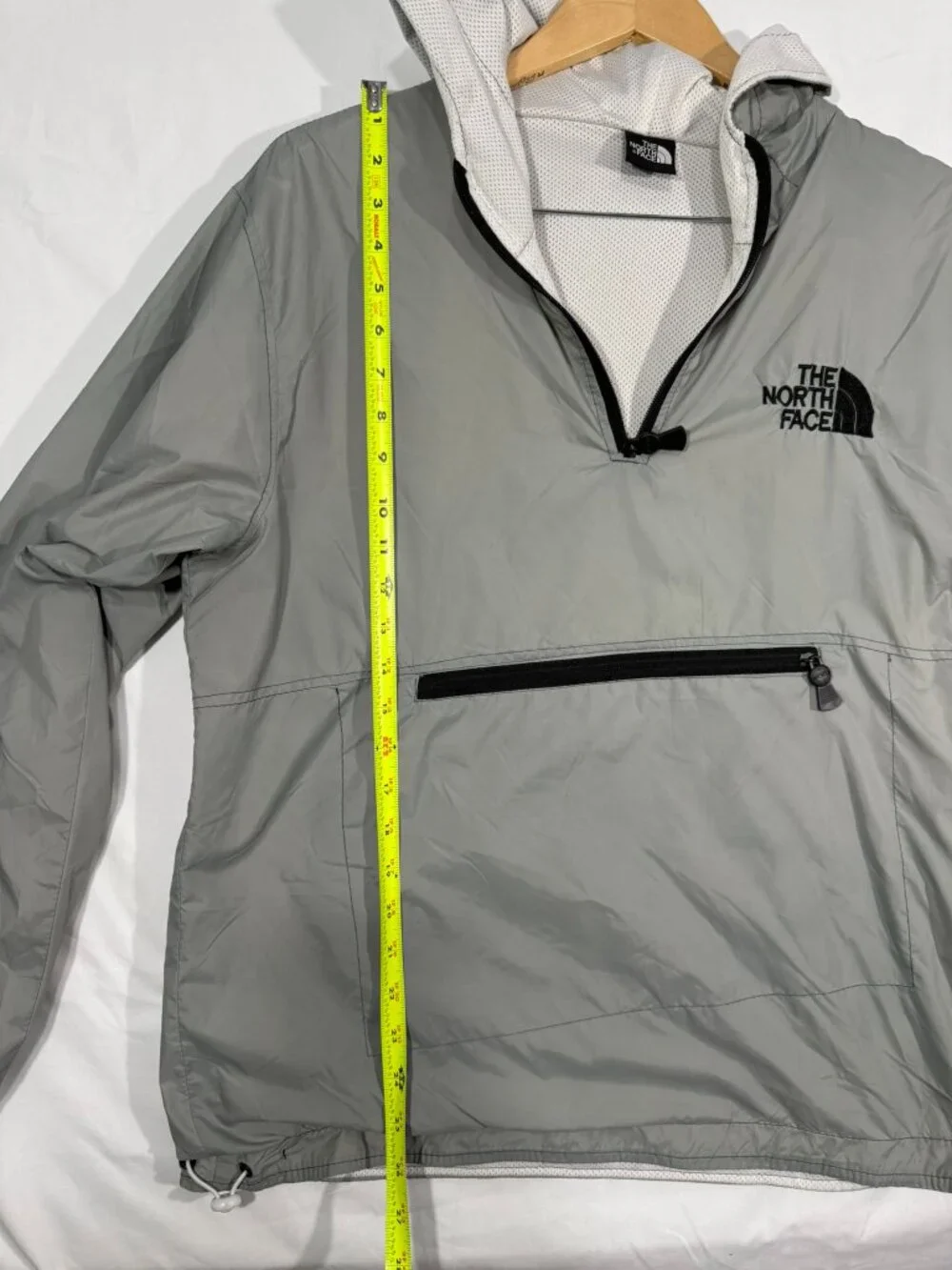 The North Face Men’s Fanorak Half-Zip Anorak Windbreaker Jacket Grey M Y2K..